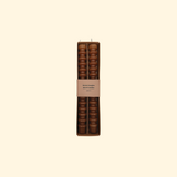 Set de 2 bougies longues anneaux marron