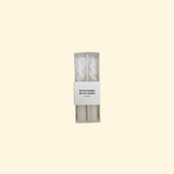 Set de 2 bougies courtes torsadées blanche