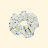 Chouchou en jean tweed blanc