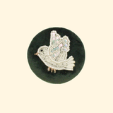 Miroir de poche velours pigeon