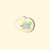 Miroir de poche  "Ne m'oublie pas" fleurs bleu