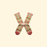Chaussette Fleurs Rose Bouton