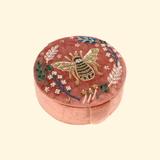 Boite à bijoux en velours abeille