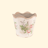 Pot de fleurs Ø 16x14 cm Rose Beige Céramique Fleurs