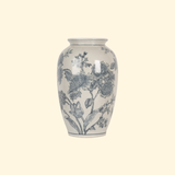 Vase Ø 17x27 cm Blanc Bleu Céramique