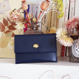 PORTE-CARTES COQUILLAGE BLEU MARINE