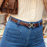 CEINTURE AIMÉE CROCO CHOCOLAT