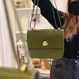 SAC ADÈLE LÉZARD OLIVE