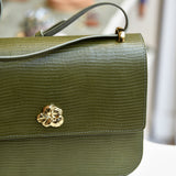 SAC ADÈLE LÉZARD OLIVE