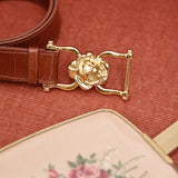 CEINTURE ROSIE CROCO CAMEL