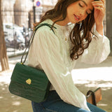 SAC ADÈLE CROCO VERT SAPIN