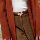 CEINTURE ADÈLE CROCO CHOCOLAT