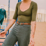CEINTURE AIMÉE LÉZARD CAMEL