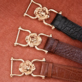 CEINTURE ROSIE CROCO CAMEL