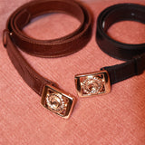 CEINTURE JULIETTE CROCO CHOCOLAT