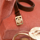 CEINTURE JULIETTE CROCO CHOCOLAT