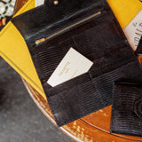 GRAND PORTEFEUILLE LÉNA LÉZARD NOIR