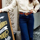 GRANDE CEINTURE STRIÉE CAMEL