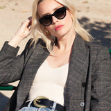 GRANDE CEINTURE STRIÉE NOIRE