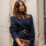 GRANDE CEINTURE STRIÉE NOIRE