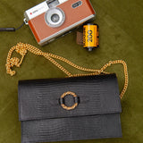 POCHETTE MONA LÉZARD NOIR