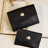 PORTEFEUILLE ADÈLE LÉZARD NOIR