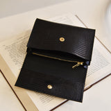 PORTEFEUILLE ADÈLE LÉZARD NOIR