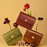 SAC ADÈLE CROCO CAMEL