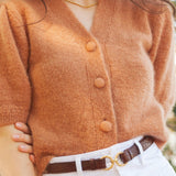 CEINTURE AIMÉE CROCO CHOCOLAT