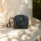 SAC AIMÉE CROCO NOIR