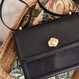 SAC GRAND ROSIE NOIR LEZARD