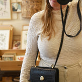 SAC MINI ADÈLE CROCO NOIR