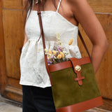 SAC ROSALIE VELOURS OLIVE