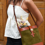 SAC ROSALIE VELOURS OLIVE