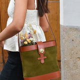 SAC ROSALIE VELOURS OLIVE