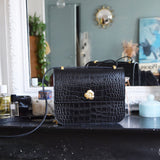 SAC ADÈLE CROCO NOIR