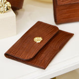 PORTE-CARTES ADÈLE LÉZARD CAMEL