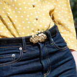 CEINTURE ADÈLE CROCO NOIR