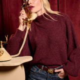 CEINTURE JULIETTE CROCO CHOCOLAT