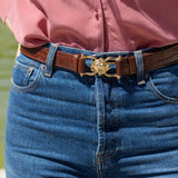 CEINTURE ROSIE CROCO CHOCOLAT