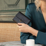 PORTEFEUILLE JOSÉPHINE LÉZARD NOIR