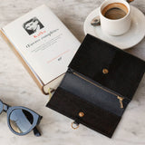 PORTEFEUILLE JOSÉPHINE LÉZARD NOIR