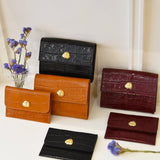 PORTEFEUILLE ADÈLE CROCO NOIR