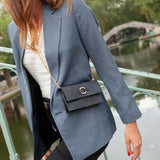 POCHETTE MONA LÉZARD NOIR