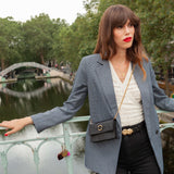POCHETTE MONA LÉZARD NOIR