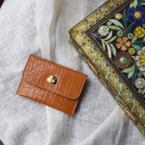 PORTE-CARTES ADÈLE CROCO GOLD