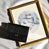 PORTEFEUILLE JOSÉPHINE LÉZARD NOIR