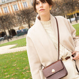 SAC MINI ADÈLE CROCO CHOCOLAT