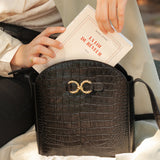 SAC AIMÉE CROCO NOIR