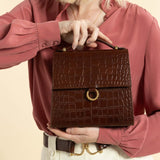 SAC JOSÉPHINE CROCO CHOCOLAT